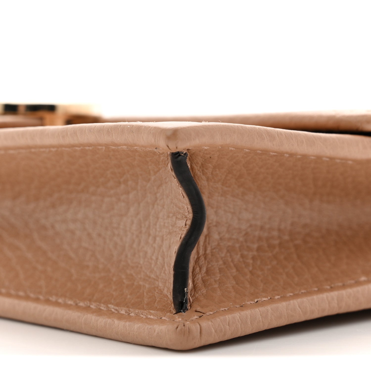 Dollar Calfskin Interlocking G Chain Wallet Camelia