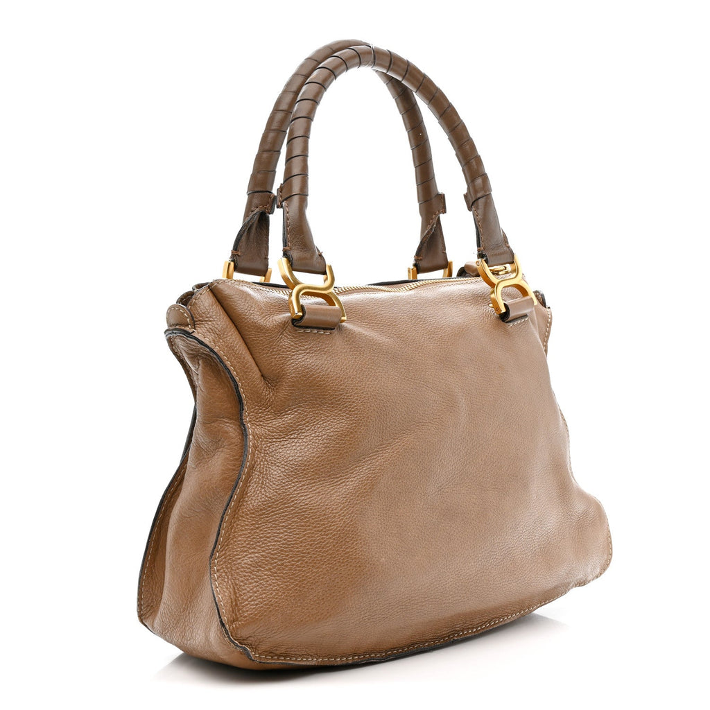 Calfskin Medium Marcie Satchel Nut