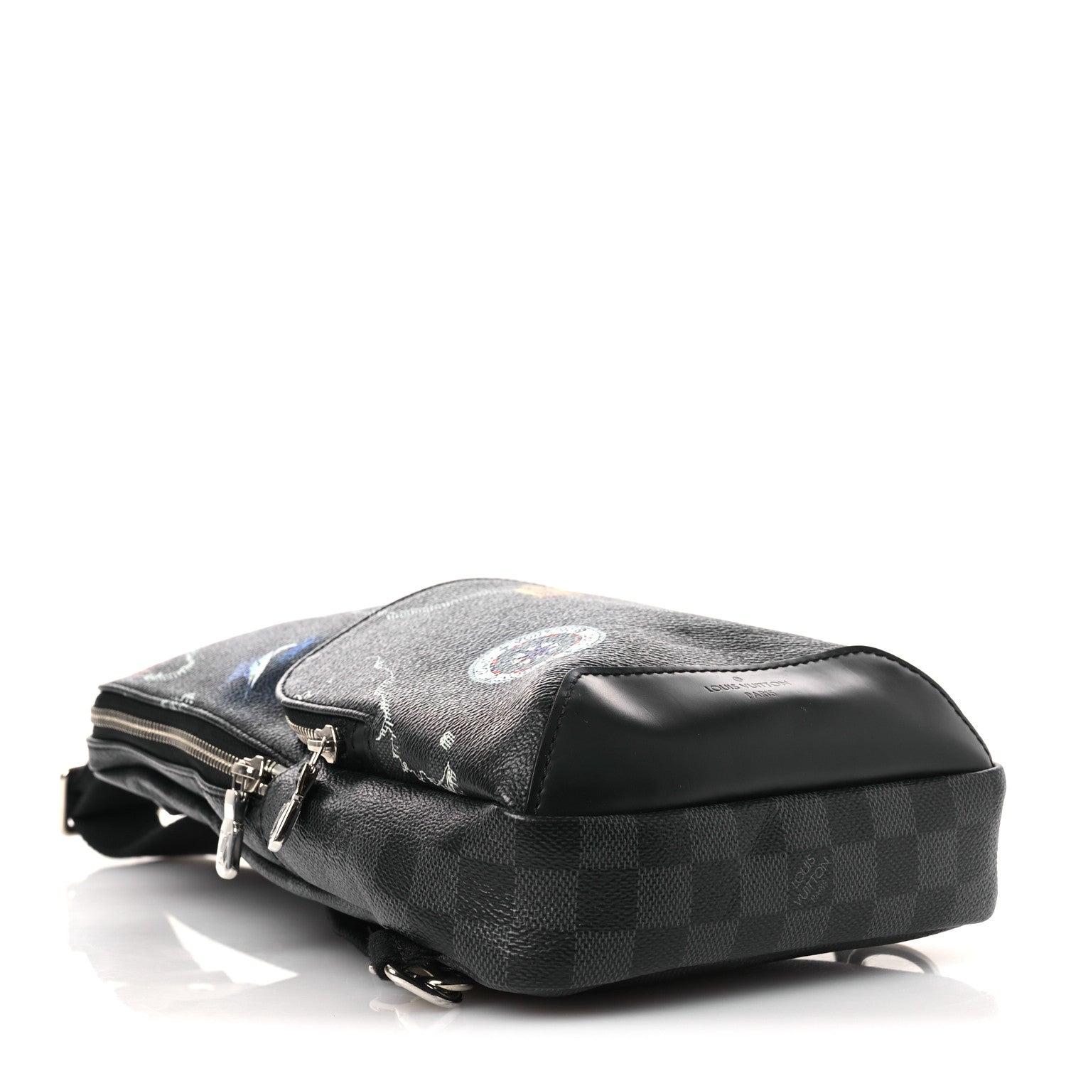 Damier Graphite World Map Avenue Sling Backpack