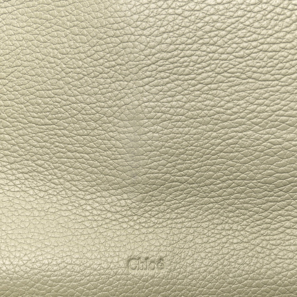 Calfskin Alphabet Long Wallet Sage