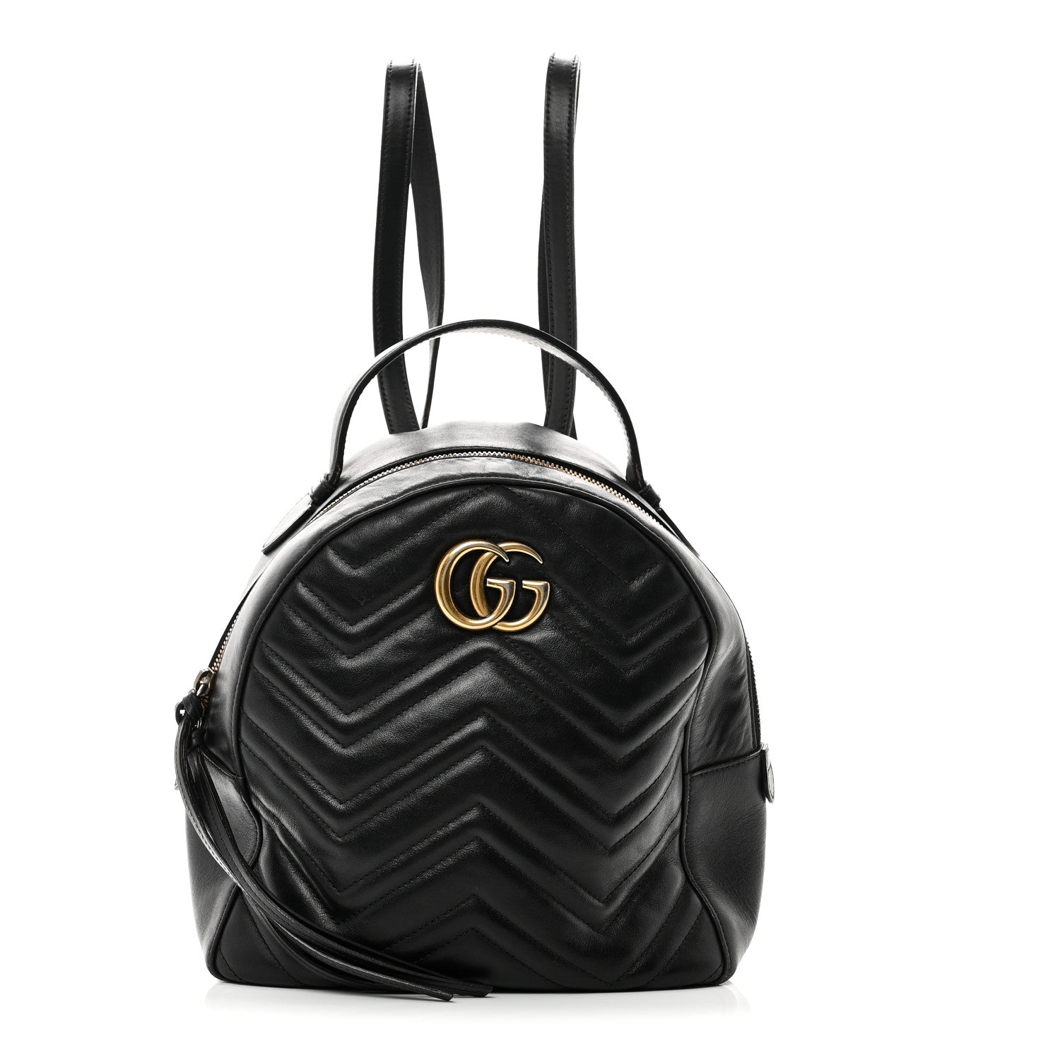 Calfskin Matelasse GG Marmont Dome Backpack Black