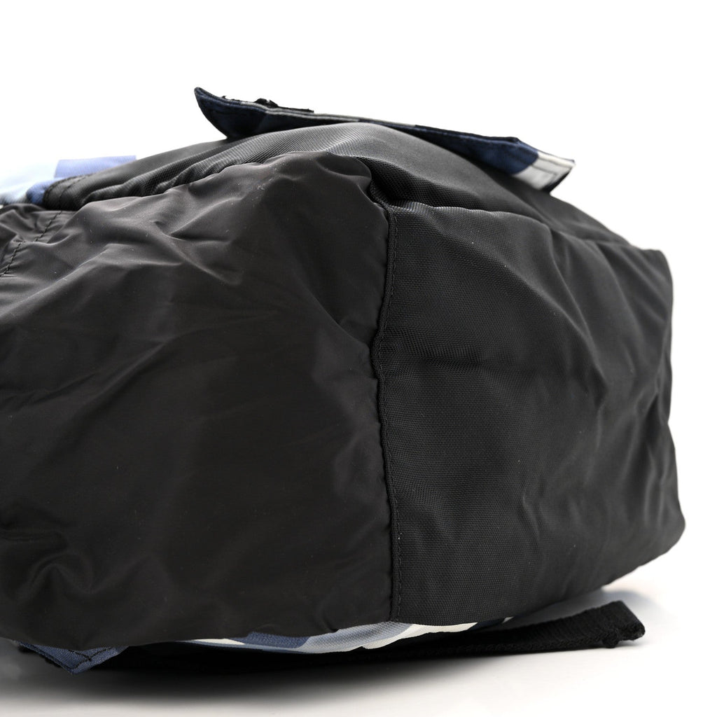 Nylon Camouflage Backpack Blue