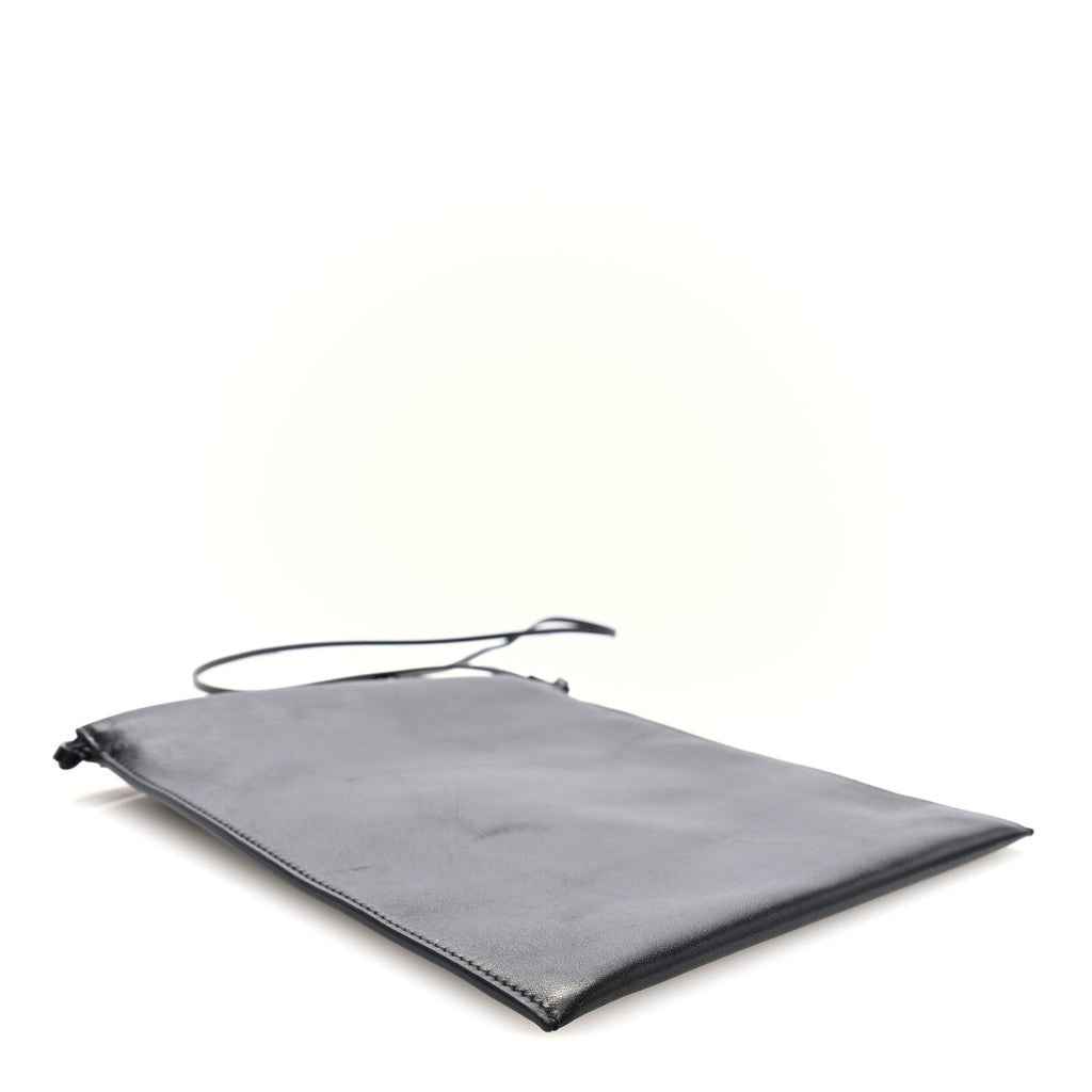 Vegetable Calfskin Medicine Pouch Black