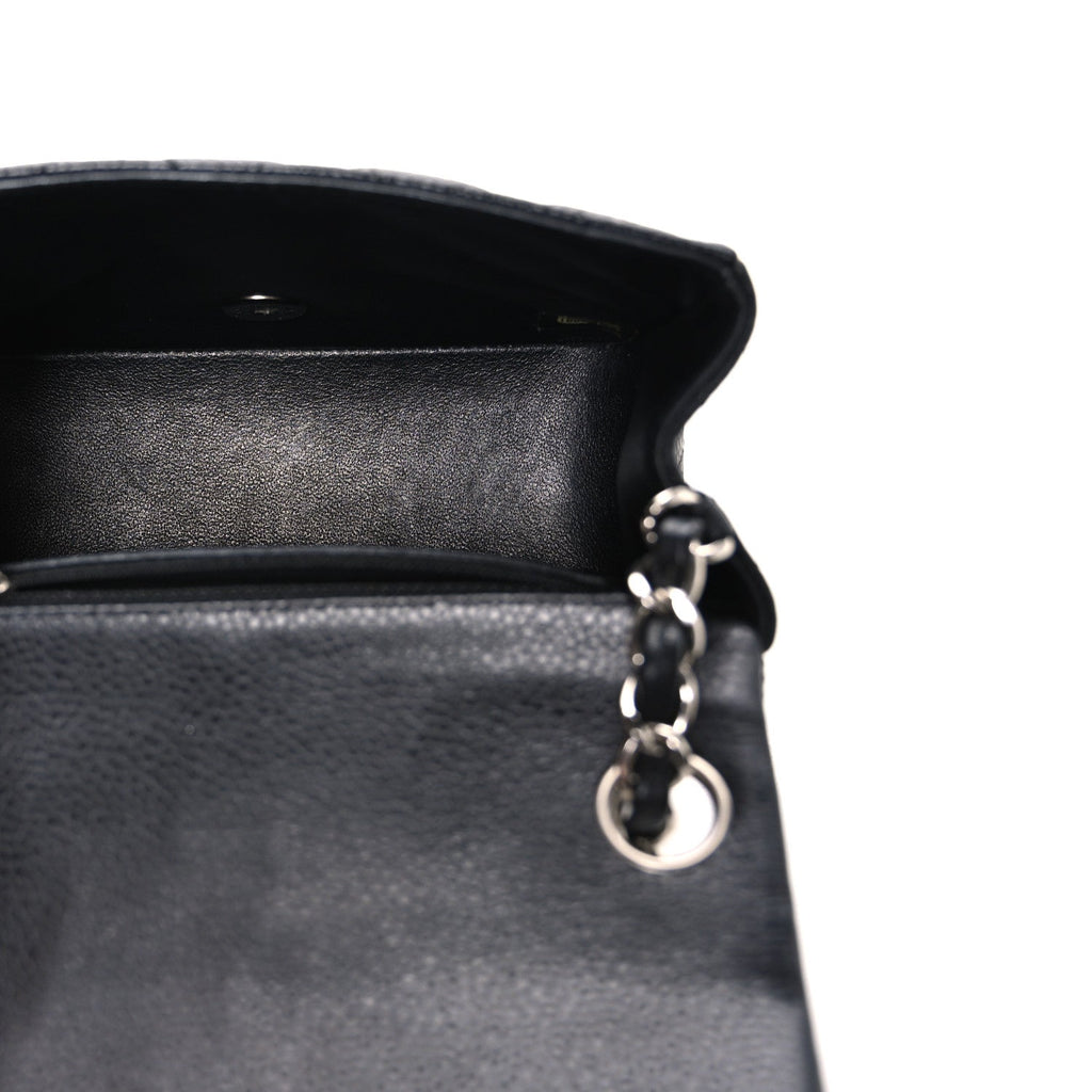 Caviar Quilted Mini Square Flap Black