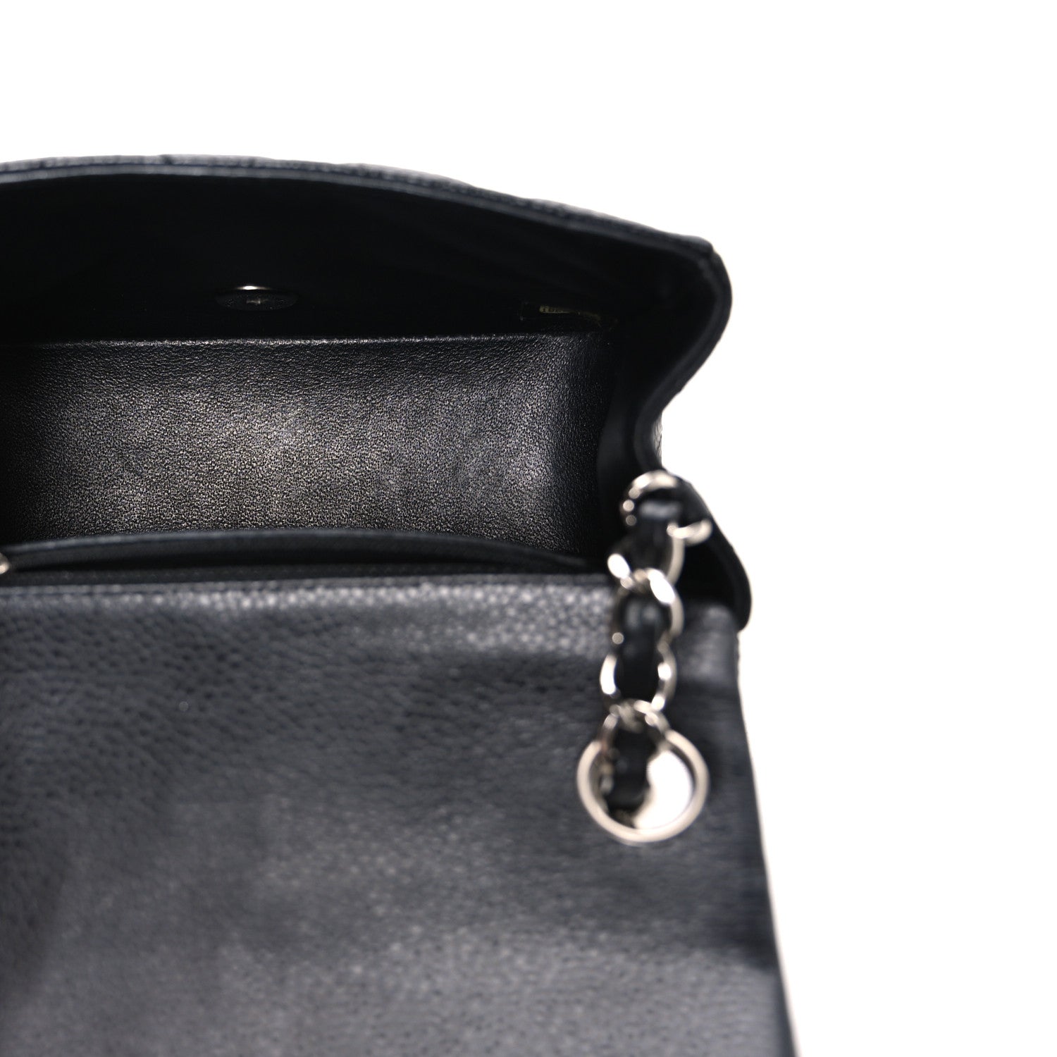 Caviar Quilted Mini Square Flap Black