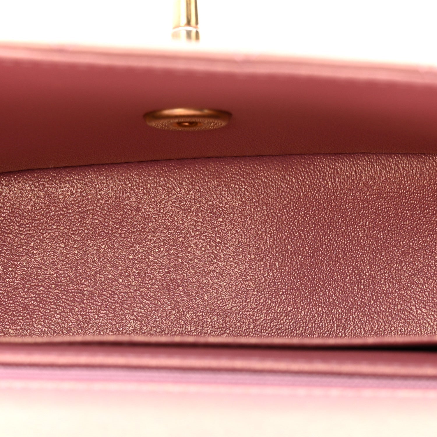 Iridescent Lambskin Quilted Mini Top Handle Rectangular Flap Pink