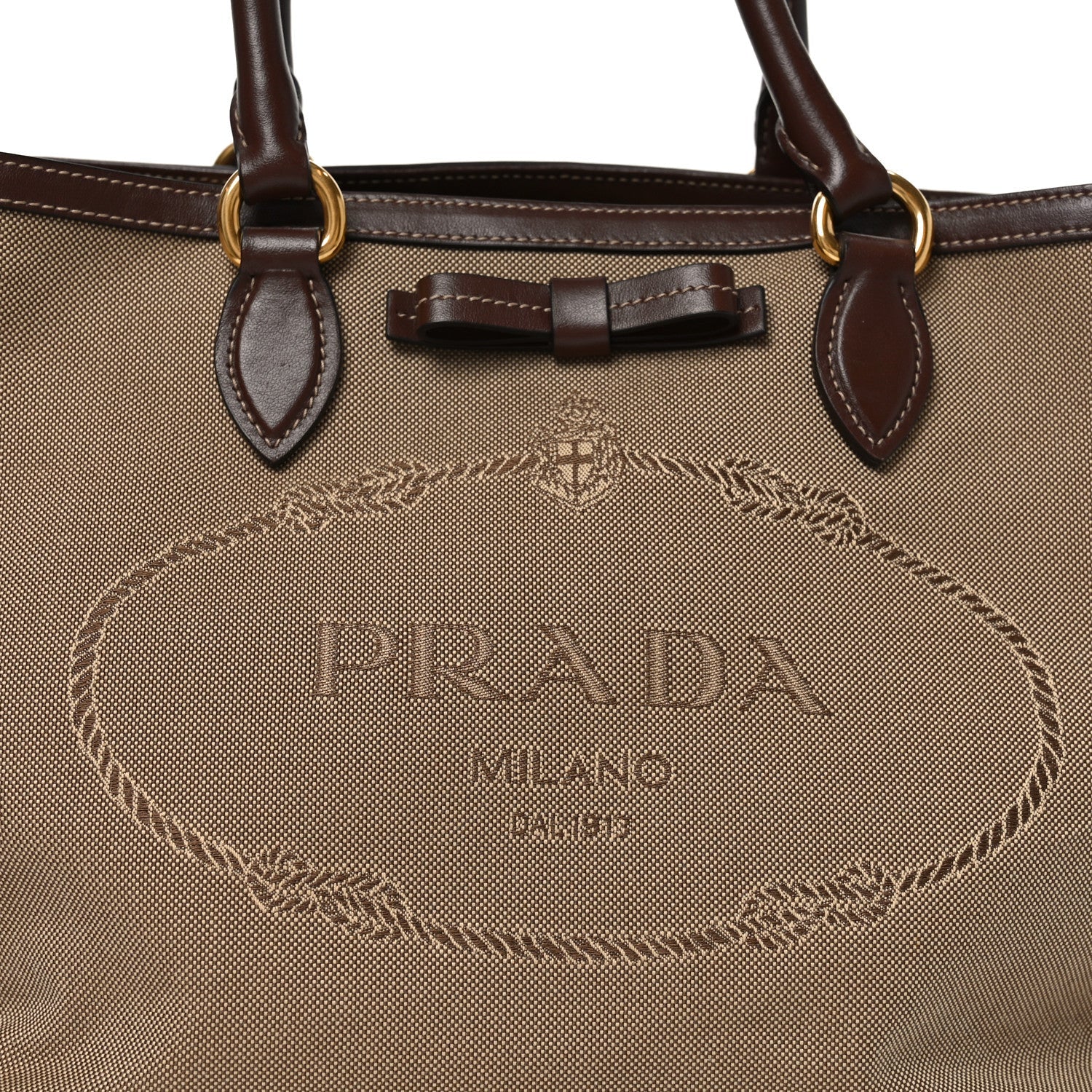Jacquard Logo Tote Corda Bruciato