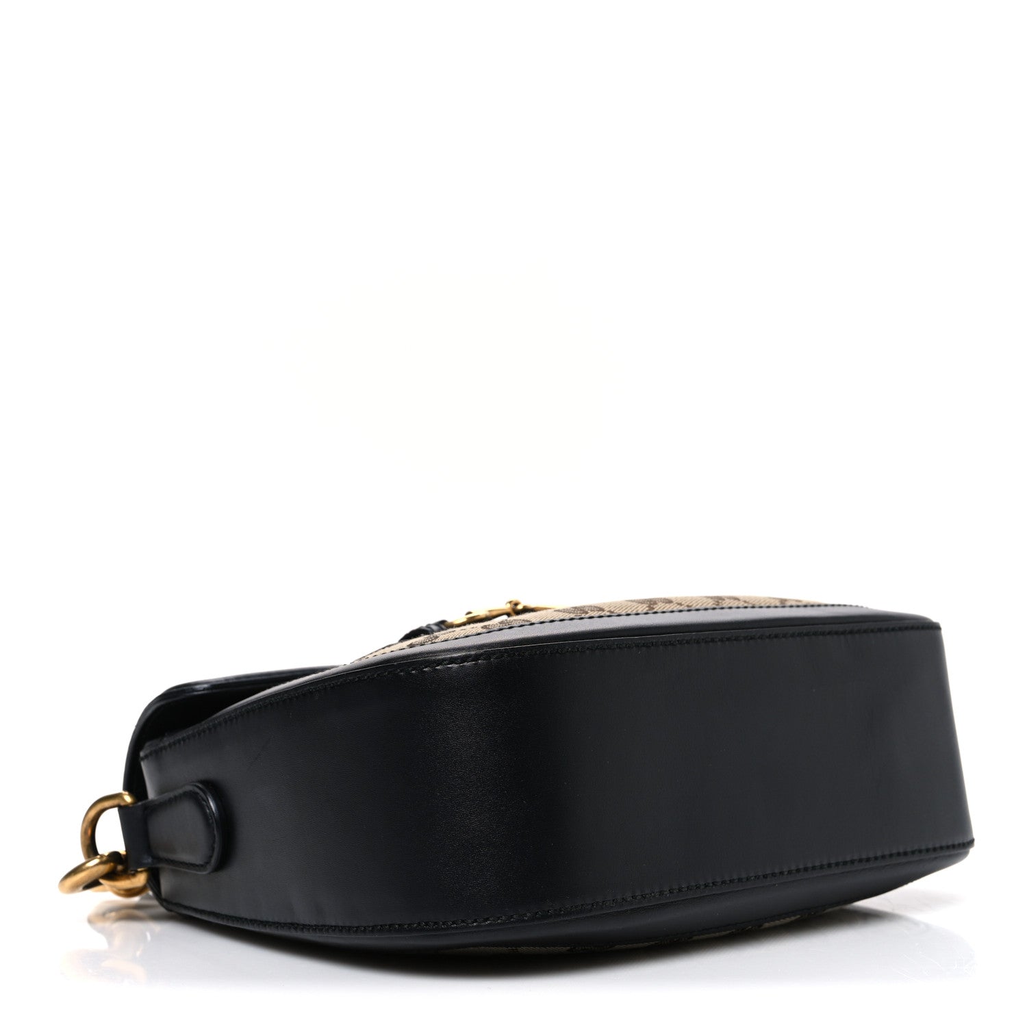 Monogram Ruinart Calfskin Medium Lady Web Shoulder Bag Beige Ebony Black