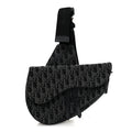 Oblique Mens Saddle Bag Black Blue
