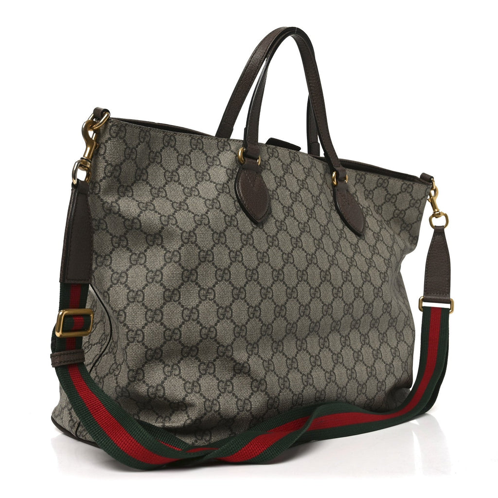 Soft GG Supreme Monogram Courrier Medium Crossbody Tote Beige New Acero