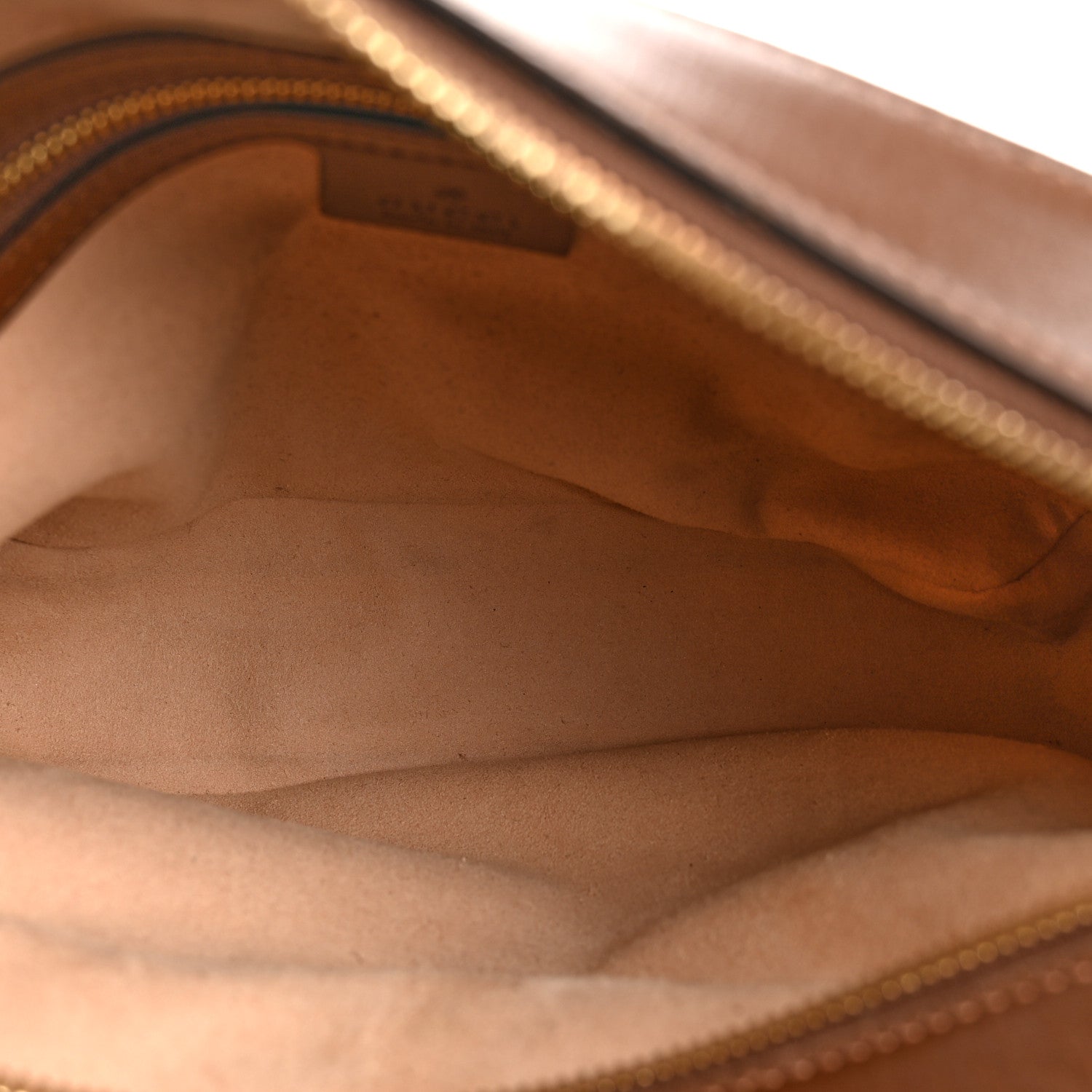 GG Supreme Monogram Small Horsebit 1955 Shoulder Bag Beige Brown Sugar