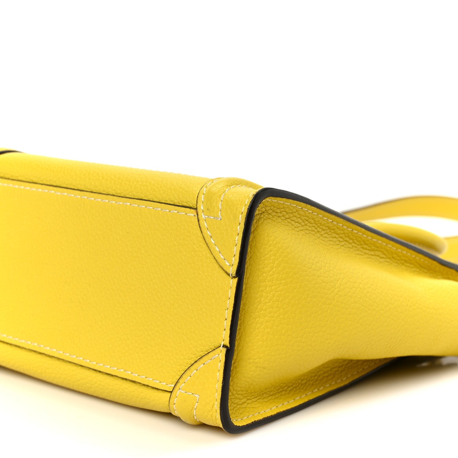 Drummed Calfskin Nano Luggage Citron