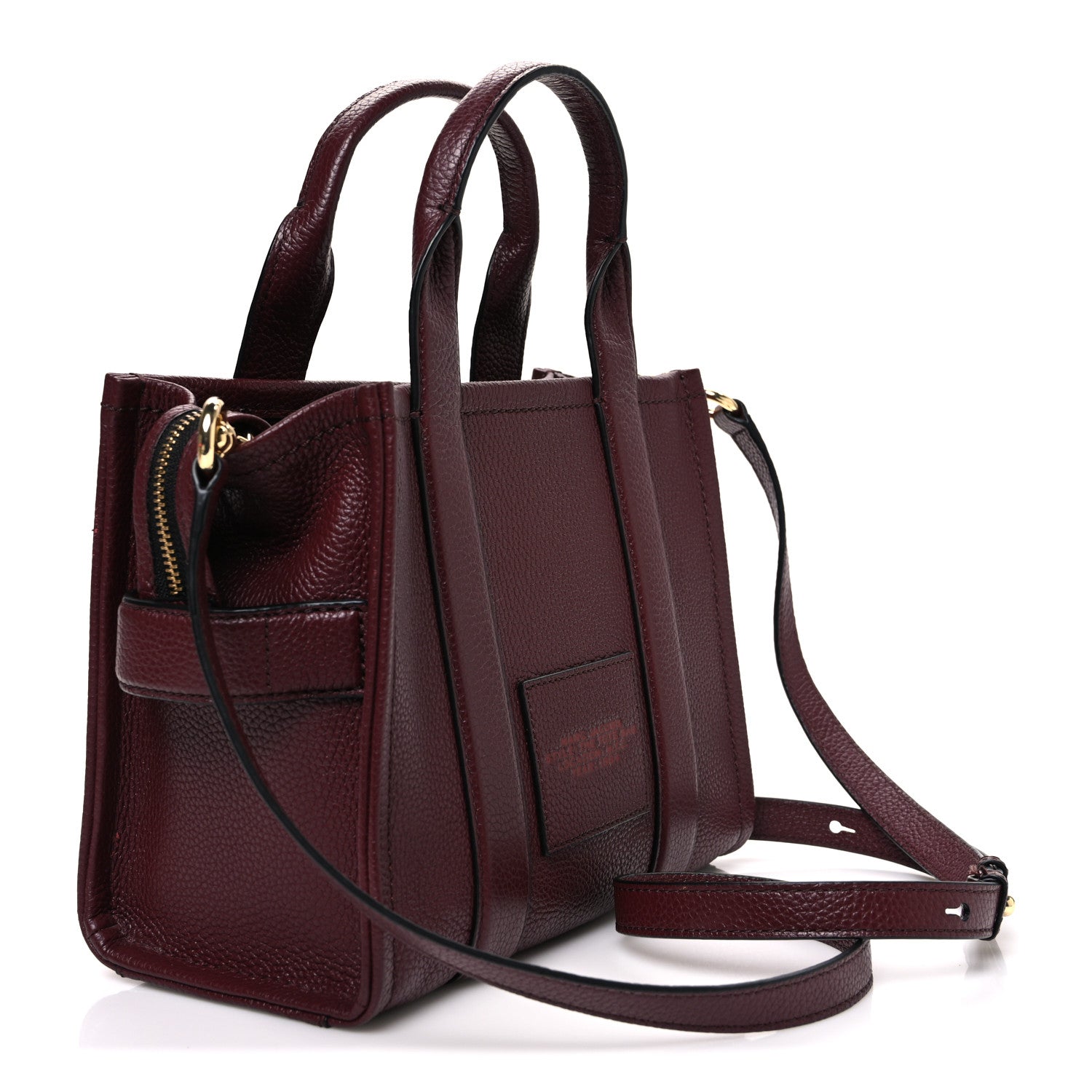 Grained Calfskin Small The Tote Bag Burgundy