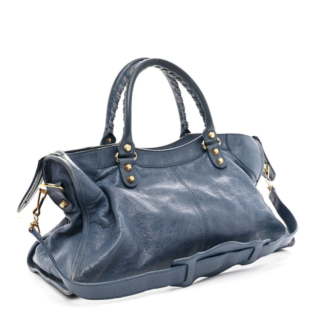 Agneau Giant 12 Gold Hardware Part Time Bleu Persan