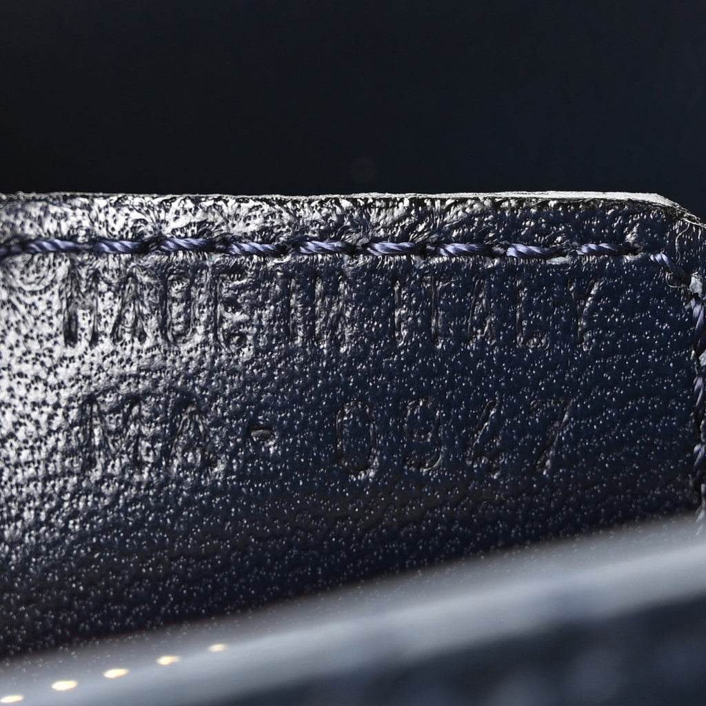 Lambskin Cannage Medium Lady Dior Navy Blue