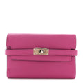 Chevre Mysore Medium Kelly Wallet Fuchsia