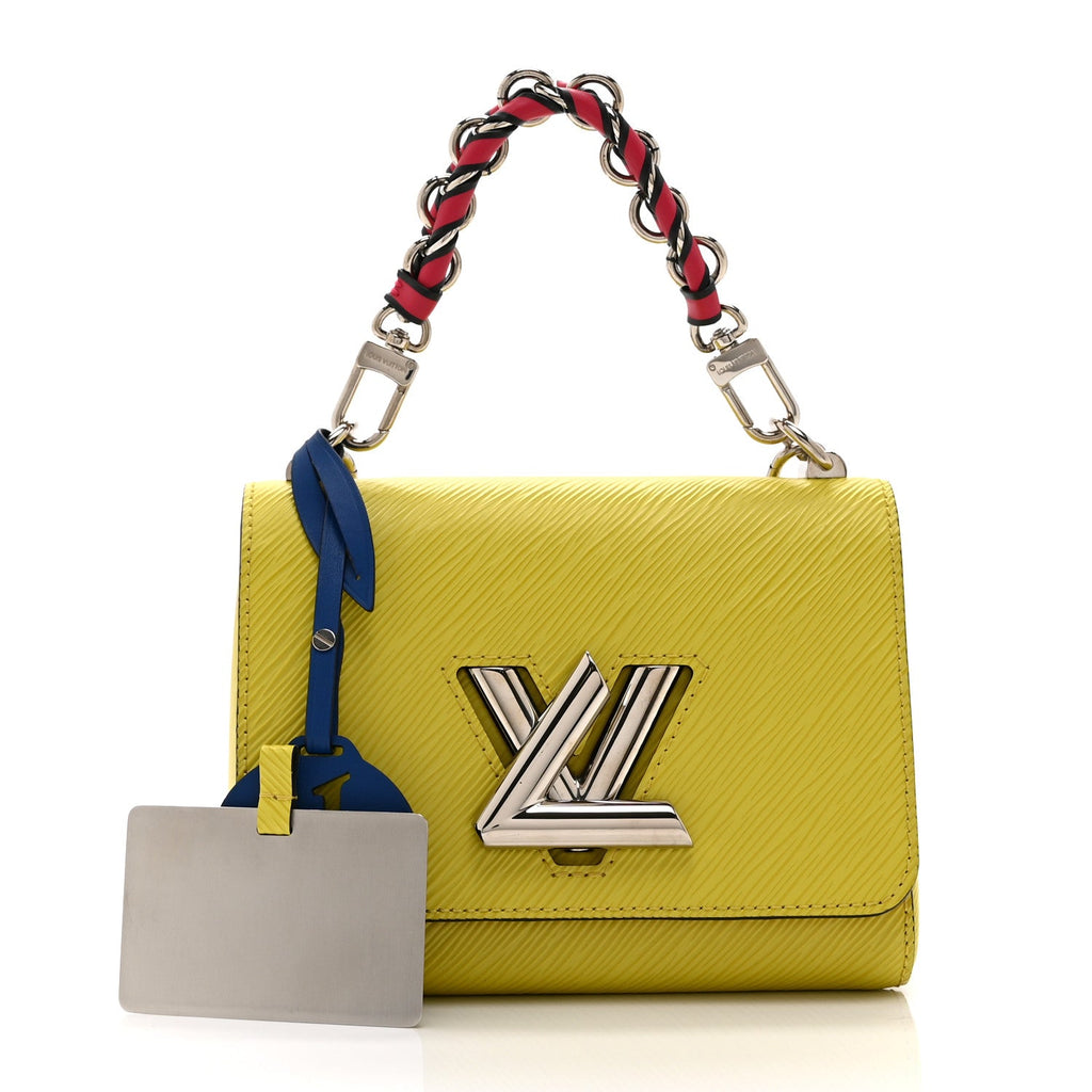 Epi Twist Braided Strap Shoulder Bag PM Vert Acide