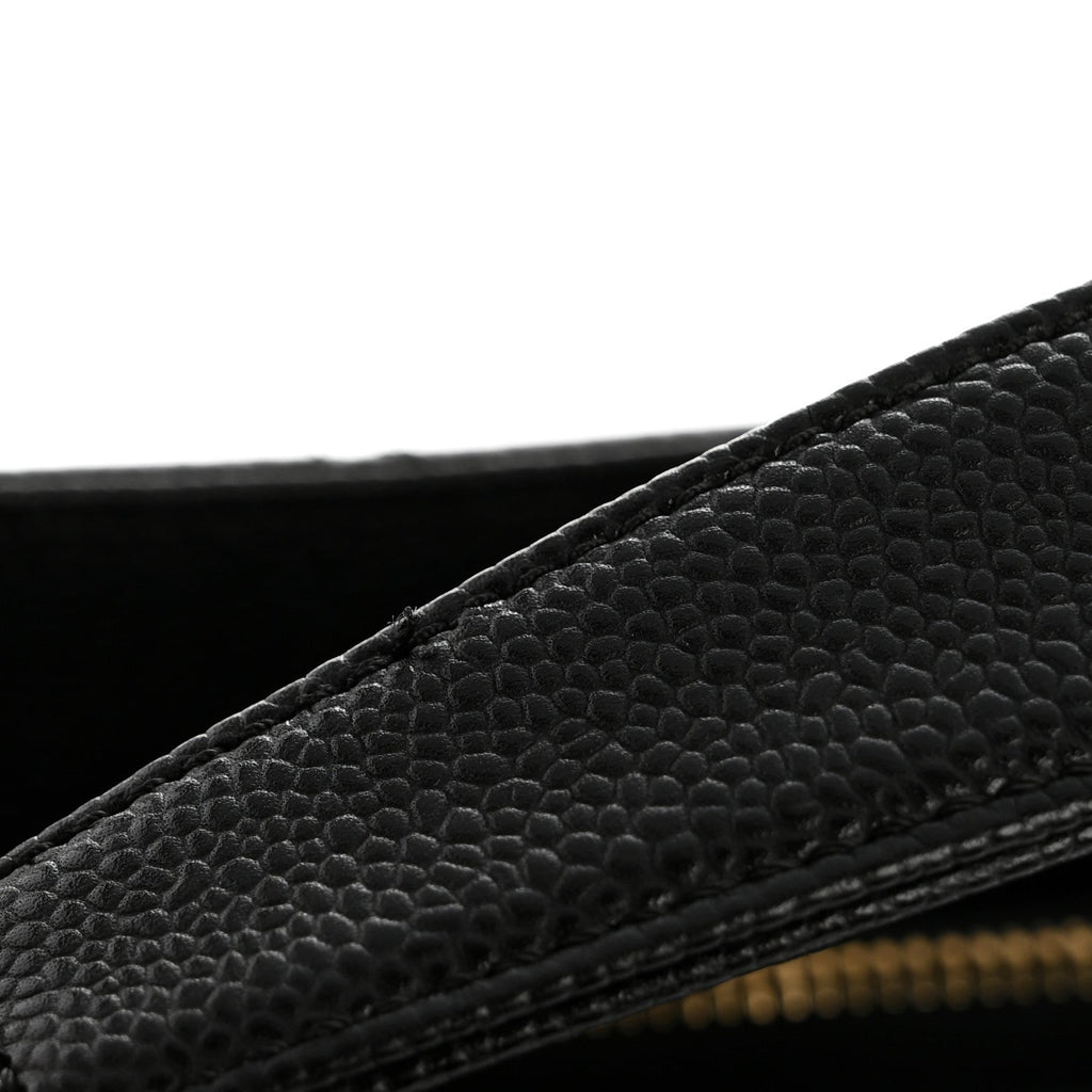 Caviar Quilted Grand Shopping Tote GST Black