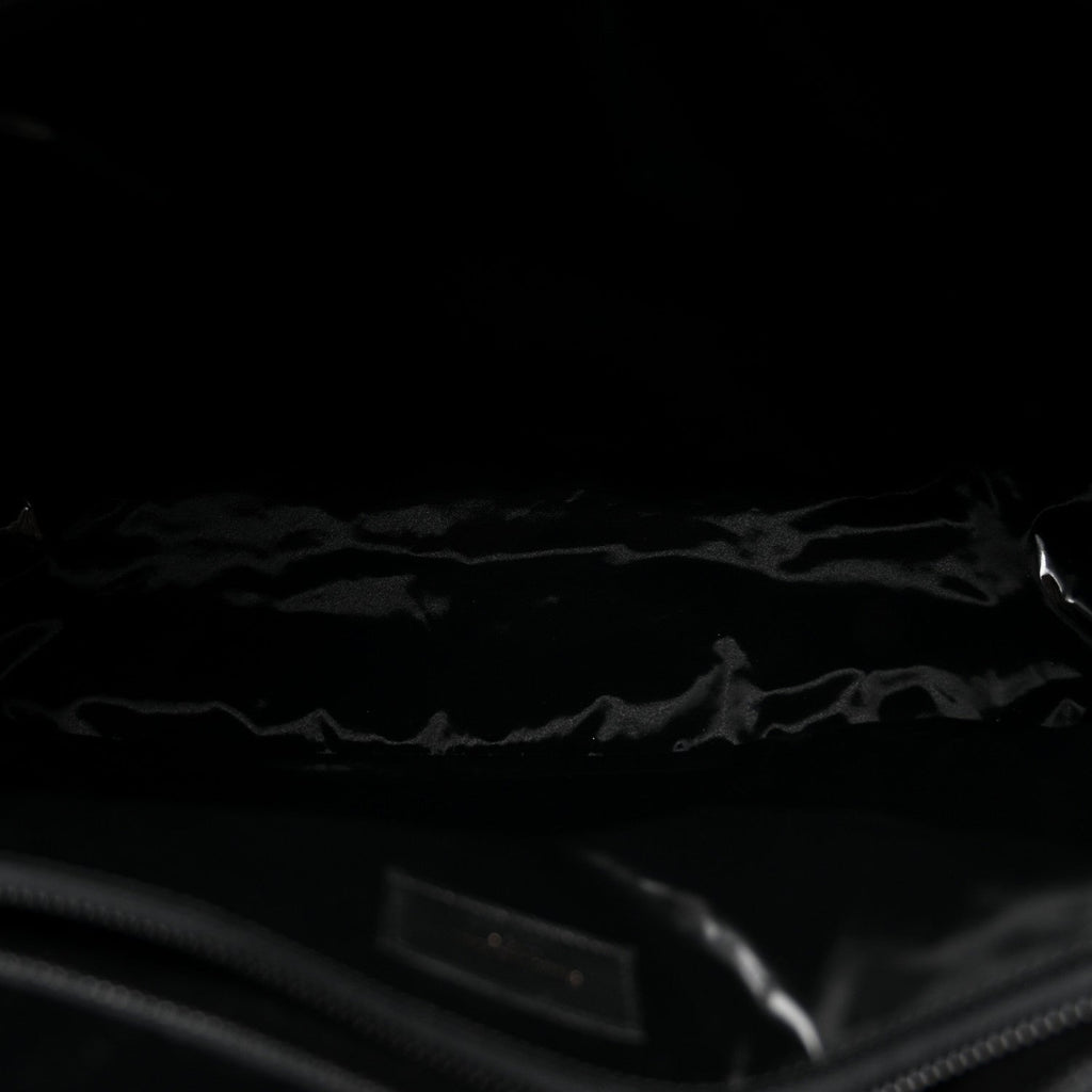 Silktech Canvas Wide Puffer Tote Black