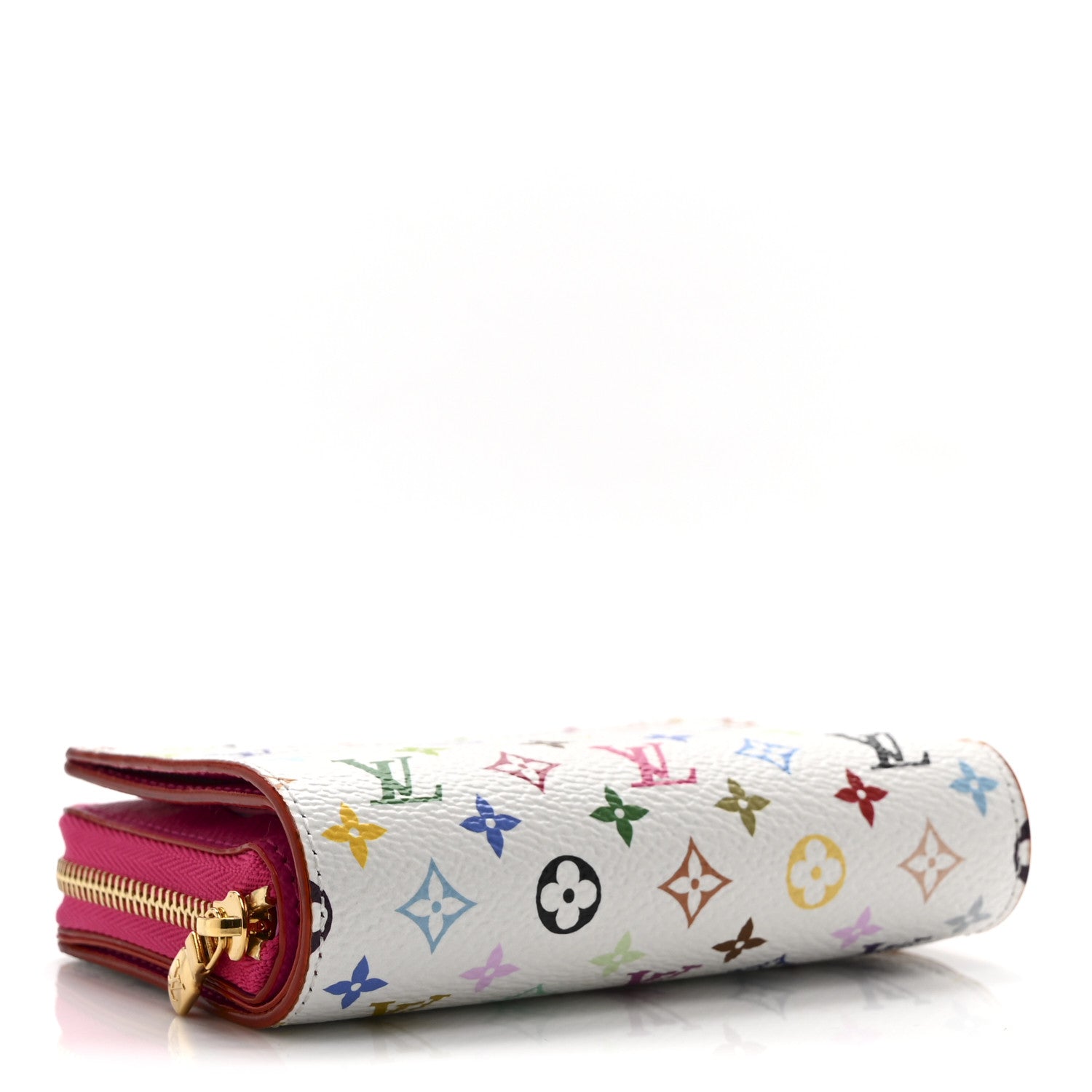 LV X TM Monogram Multicolor Portefeuille Lou Compact Wallet  White