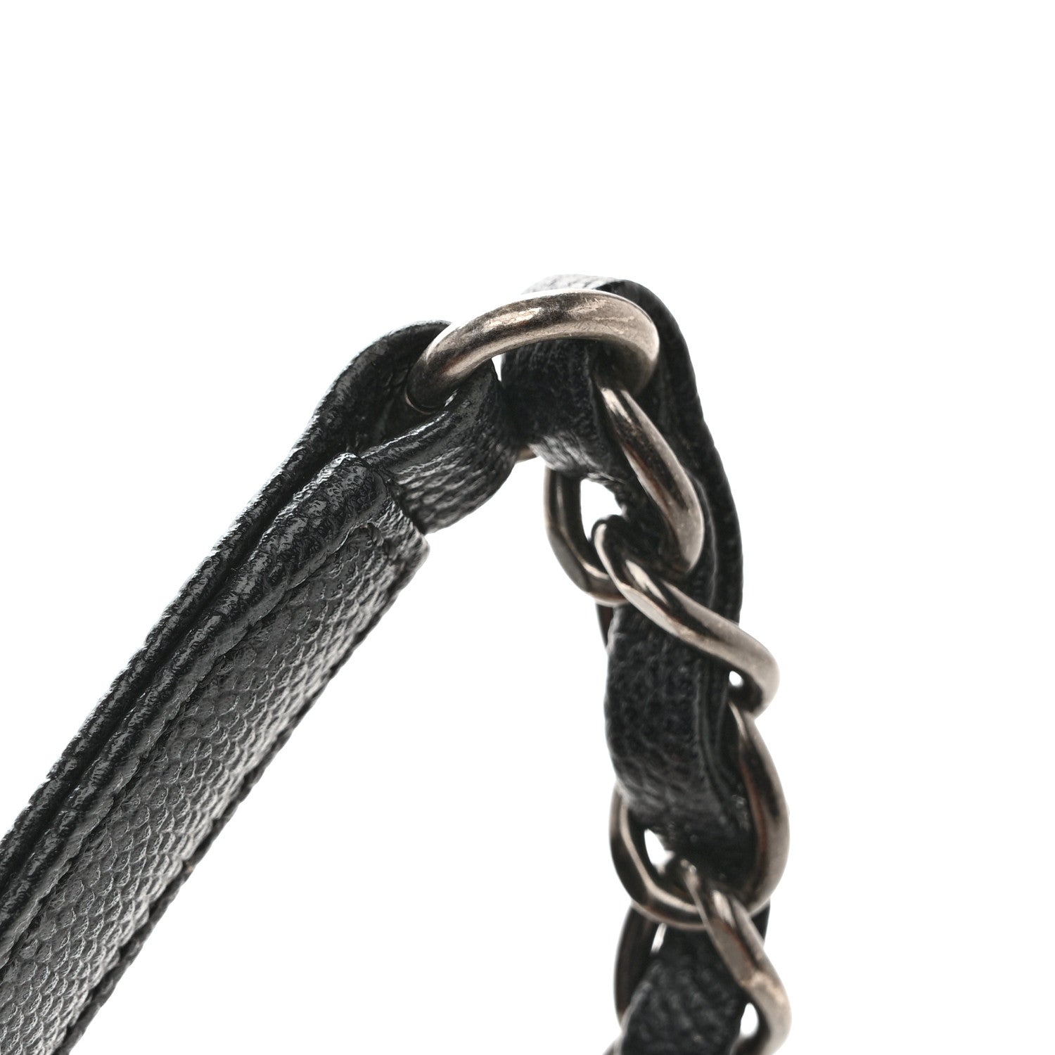 Caviar Lizard Embossed Quilted Small Coco Handle Flap Black