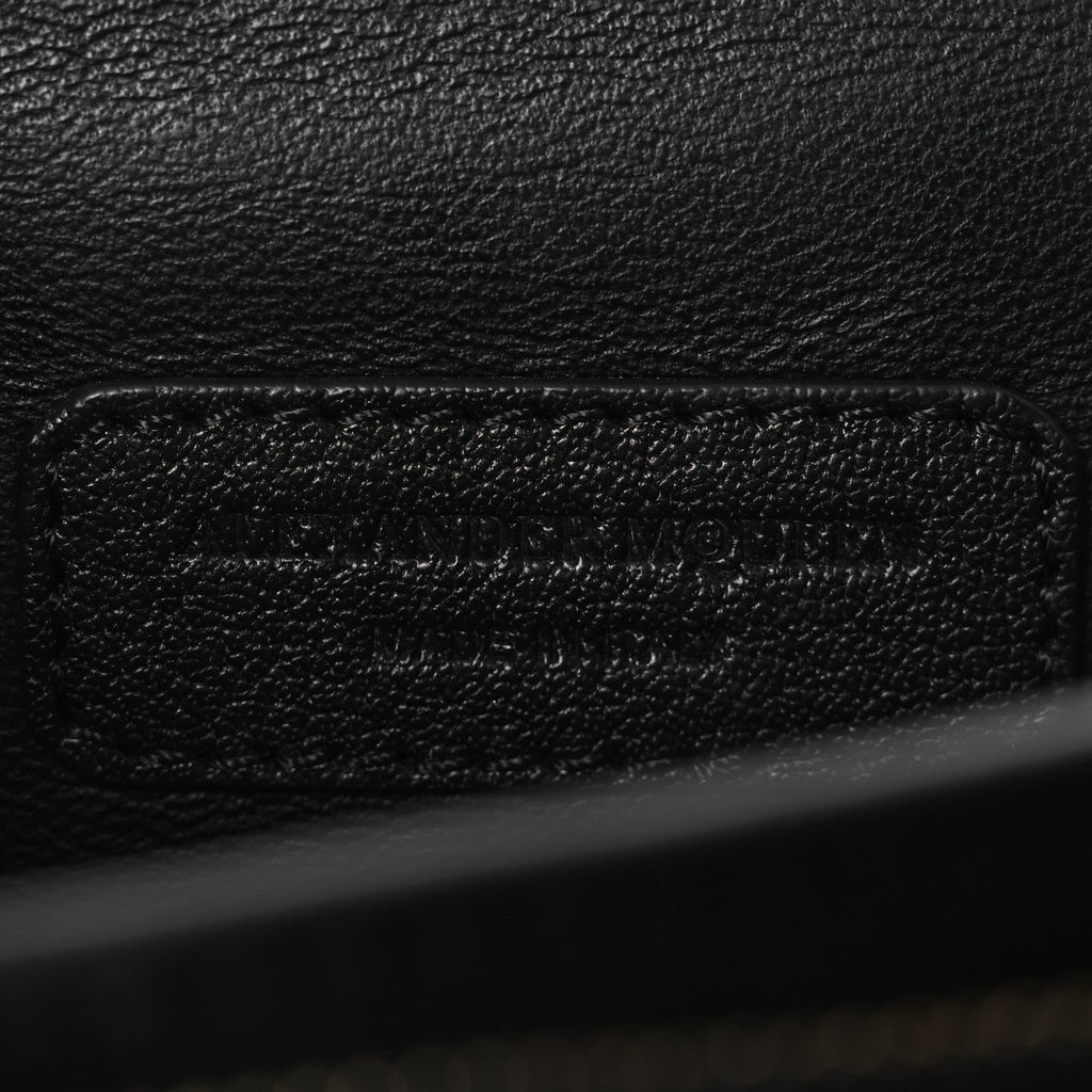 Calfskin Skull Mini Clutch Black