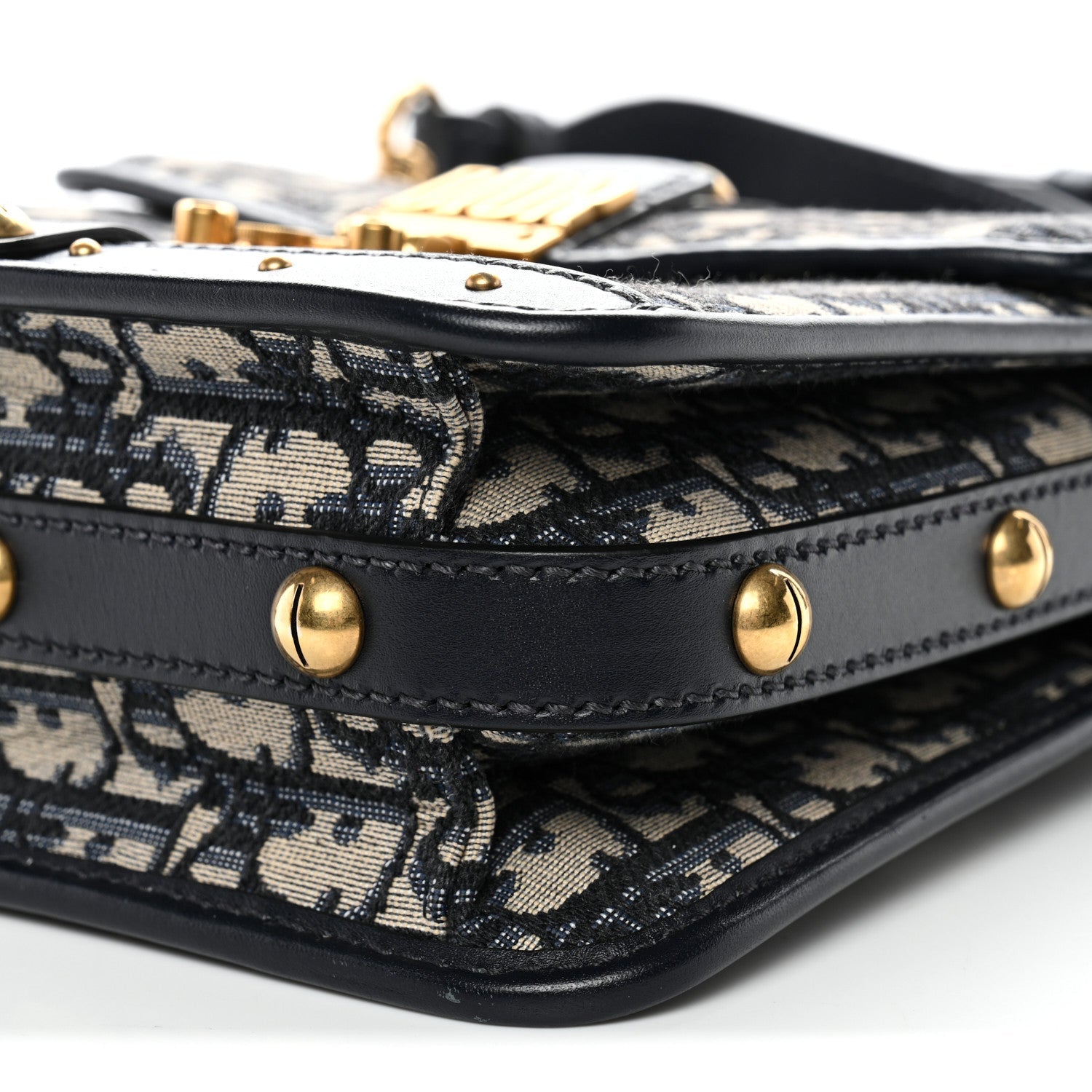 Oblique Square DiorAddict Flap Navy Blue