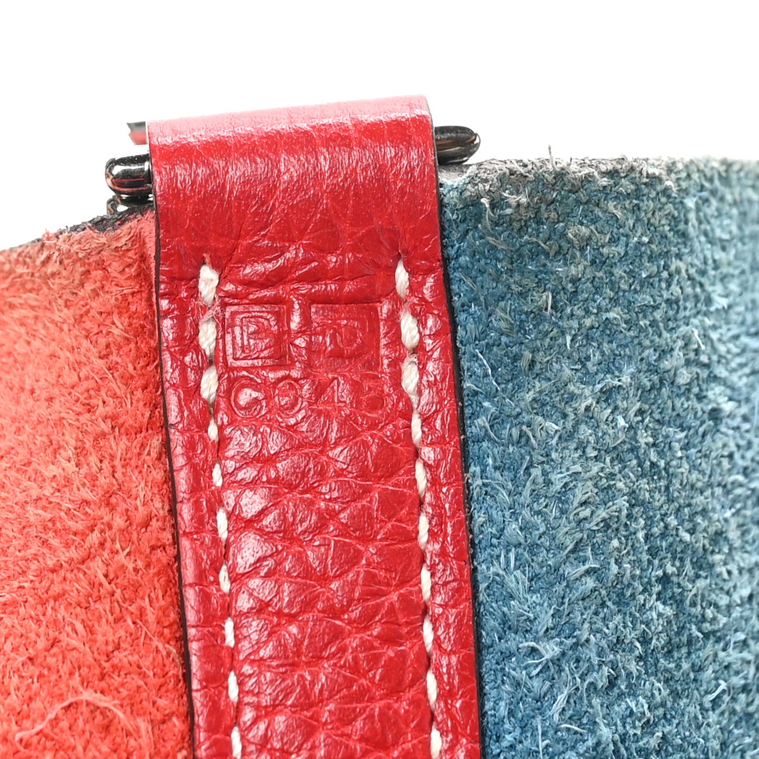 Taurillon Clemence Picotin Lock 22 MM Rouge Casaque Bleu Thalassa