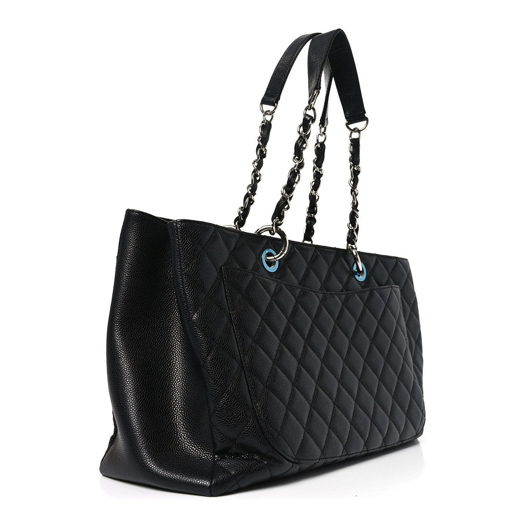Caviar Quilted XL Grand Shopping Tote GST Black