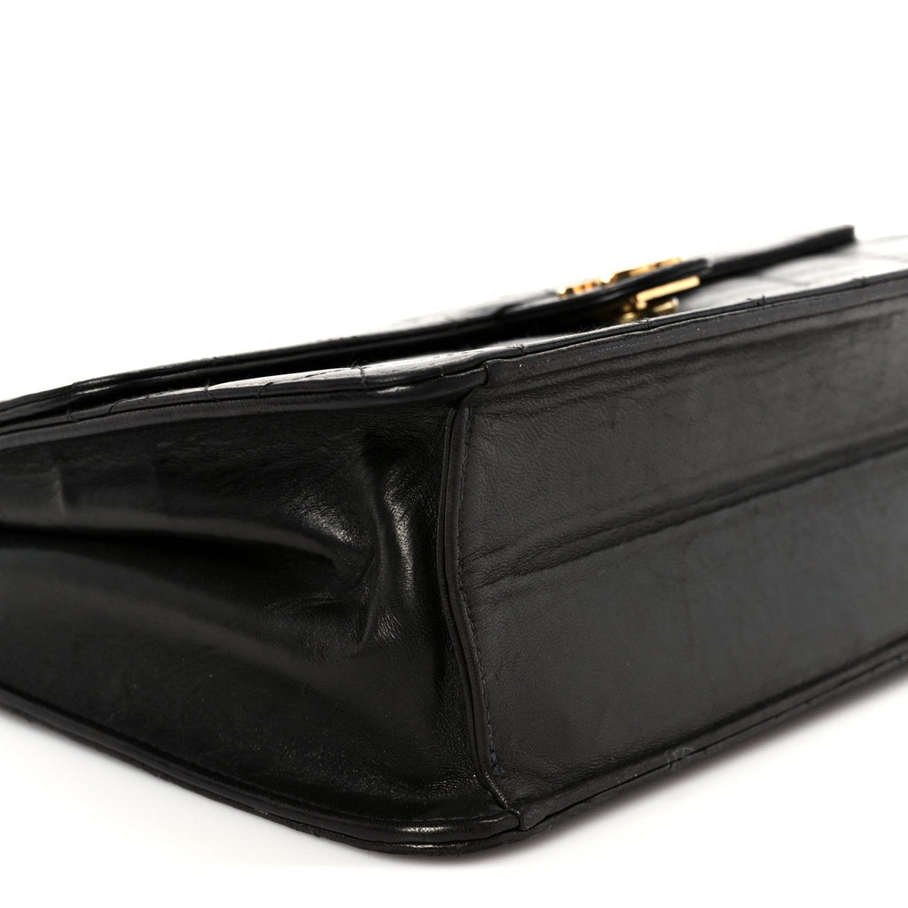 Lambskin Quilted Medium Single Flap Black