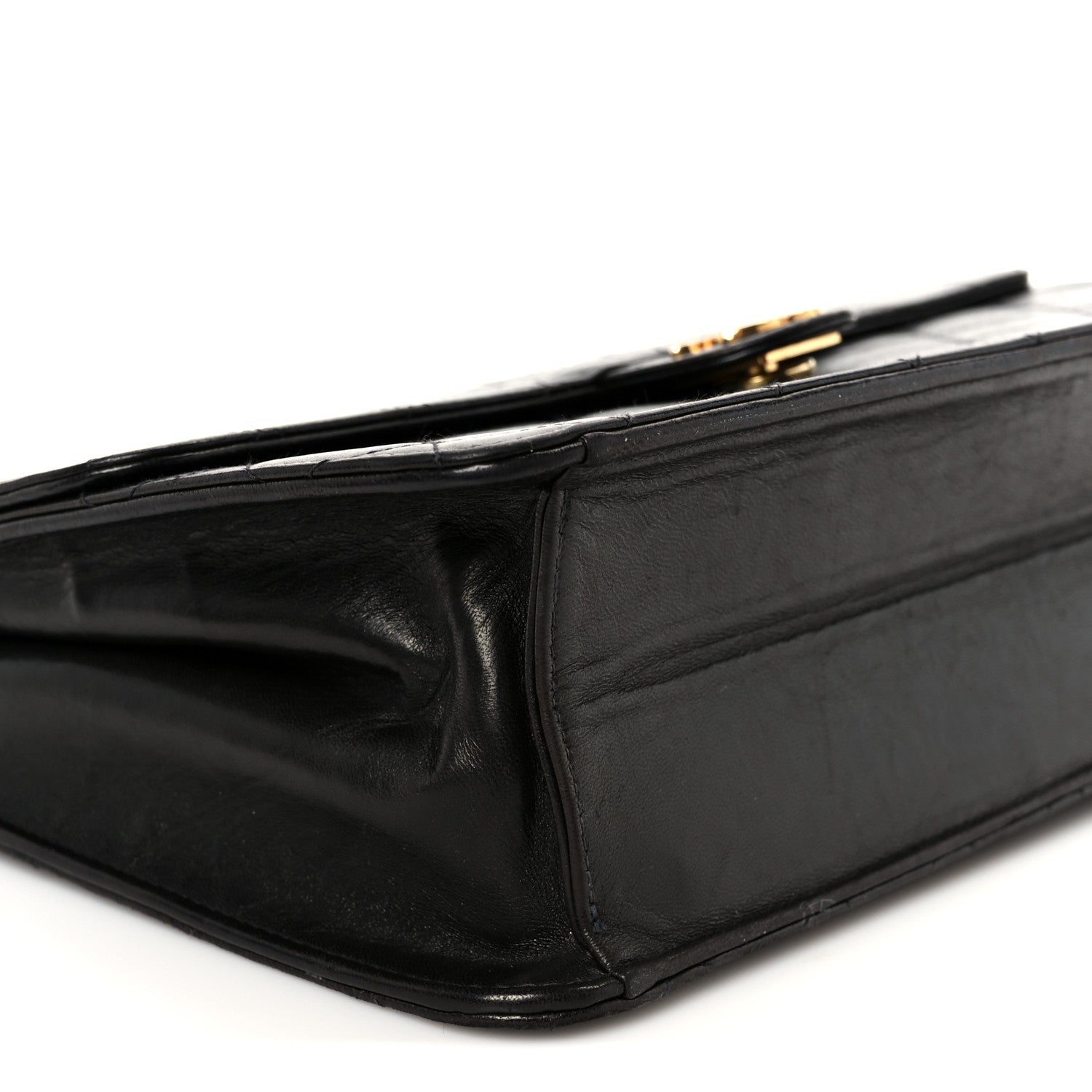 Lambskin Quilted Medium Single Flap Black