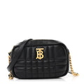 Calfskin Quilted Small Lola Camera Bag Black