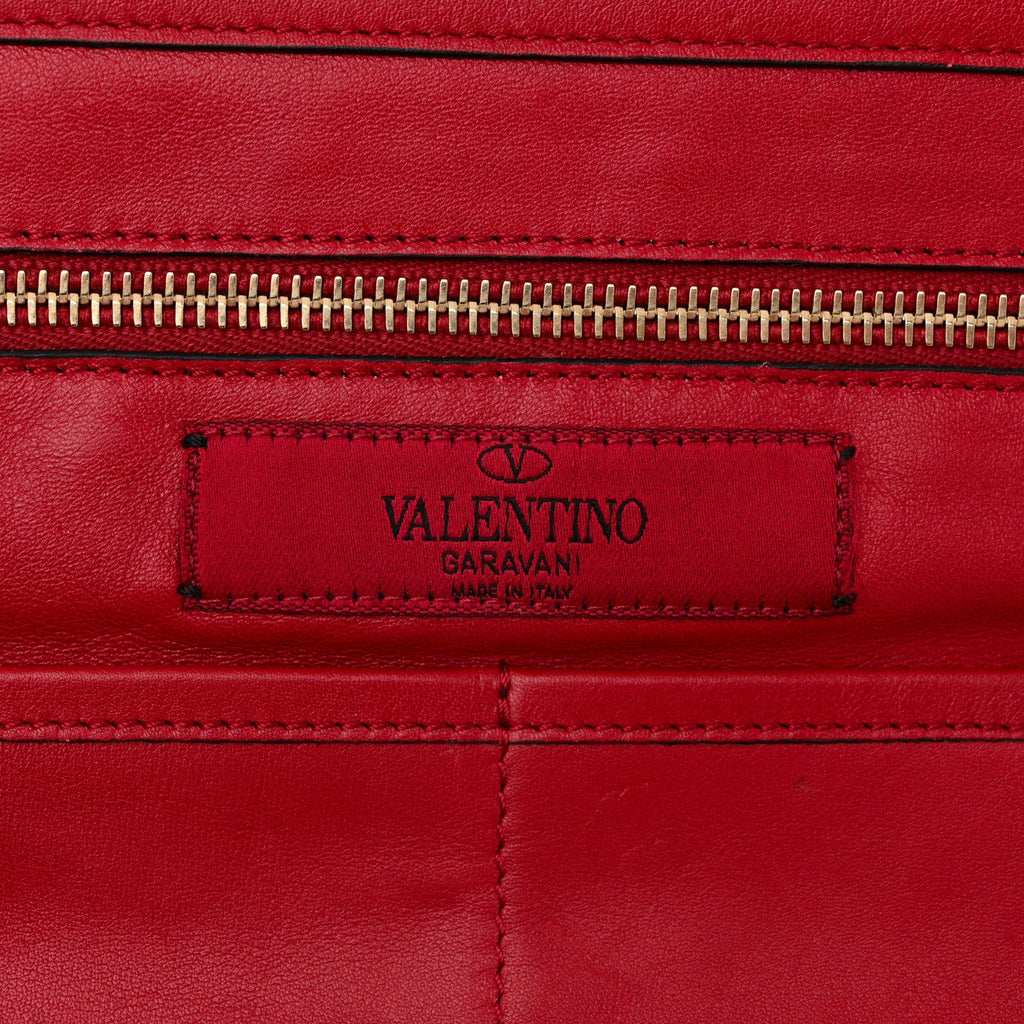 Vitello Medium Rockstud Tote Rosso Valentino
