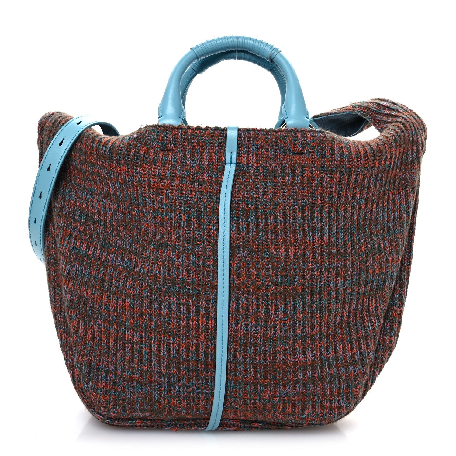 Knit Calfskin Hobo Bag Multicolor