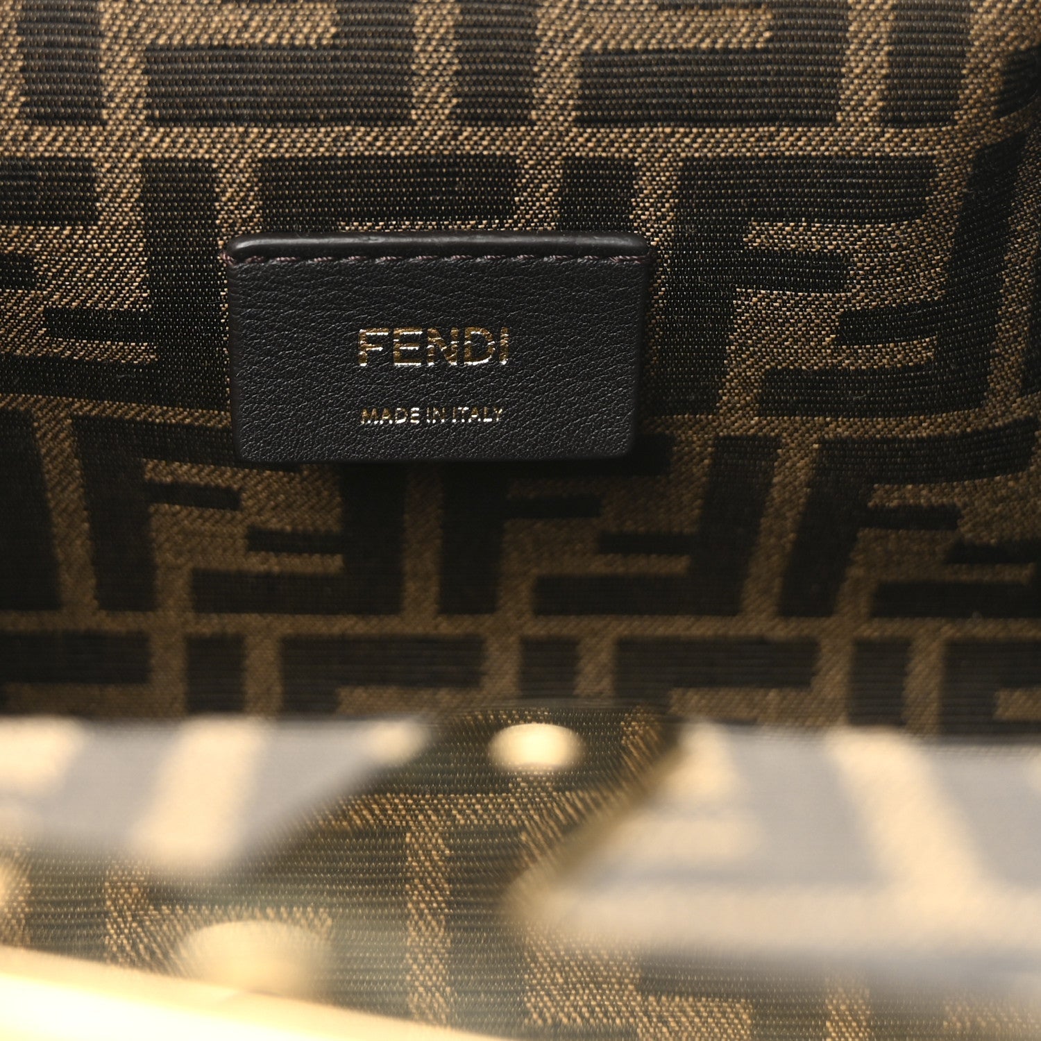 Shiny Nappa Small Fendi First Caramello