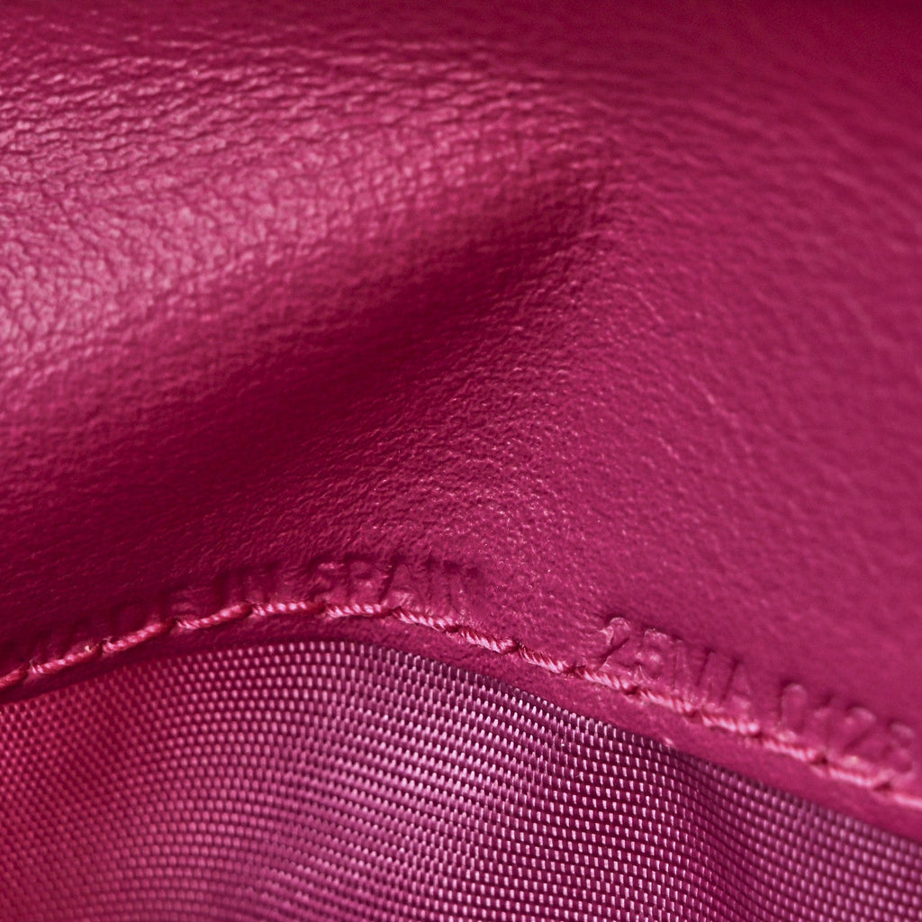 Patent Cannage Lady Dior Eden Wallet Fuchsia