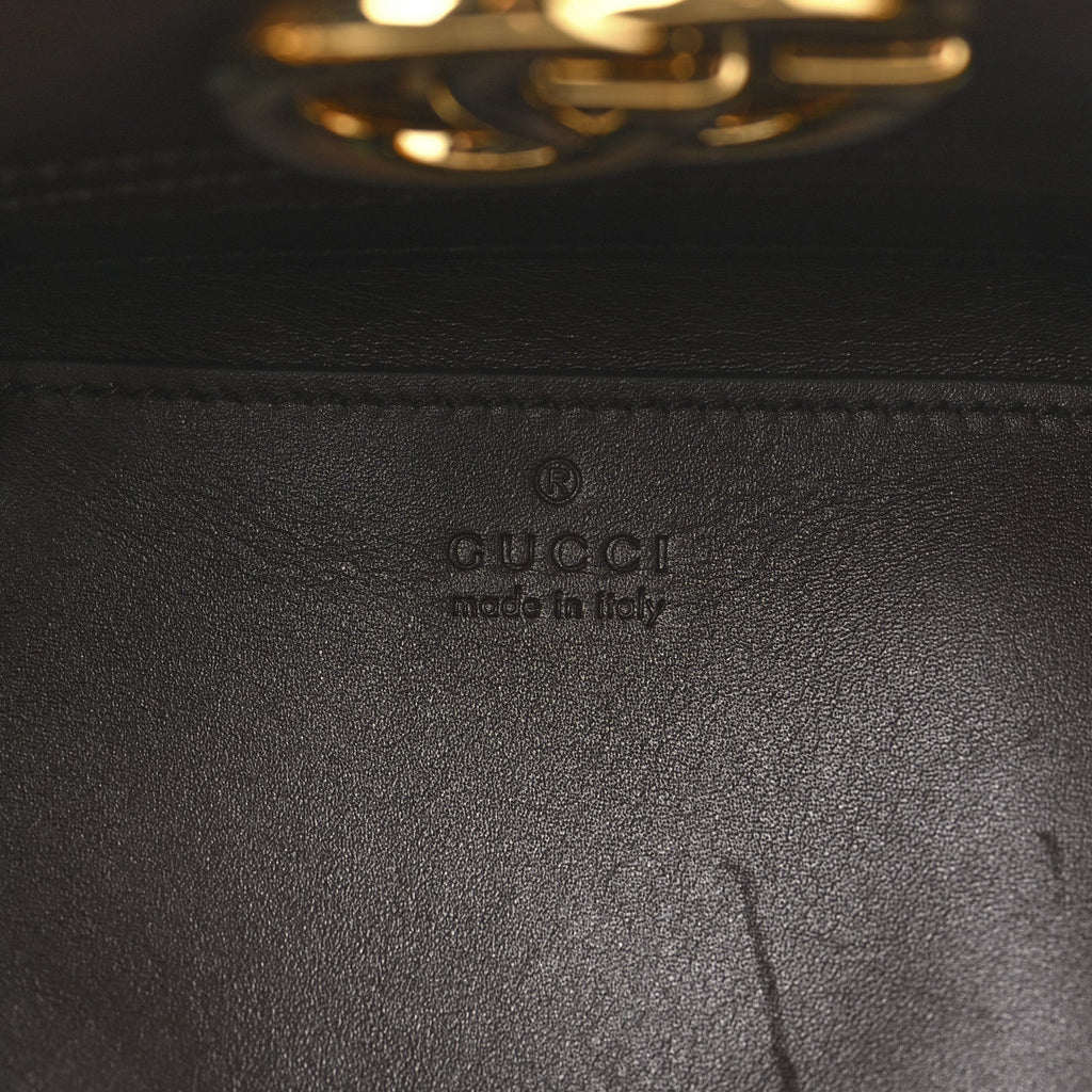 Suede Calfskin Web G Logo Bucket Bag Dark Brown