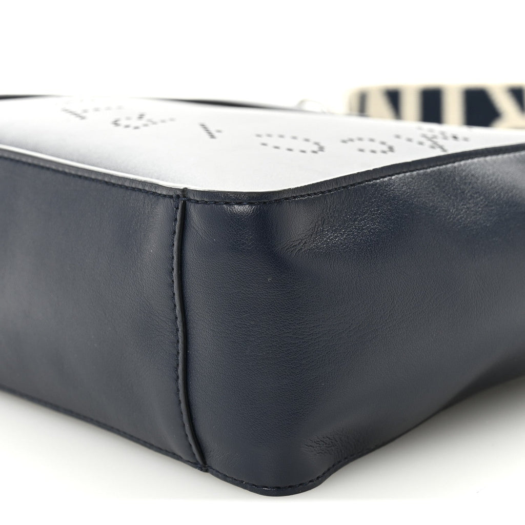 Eco Alter Nappa Perforated Logo Mini Crossbody Navy