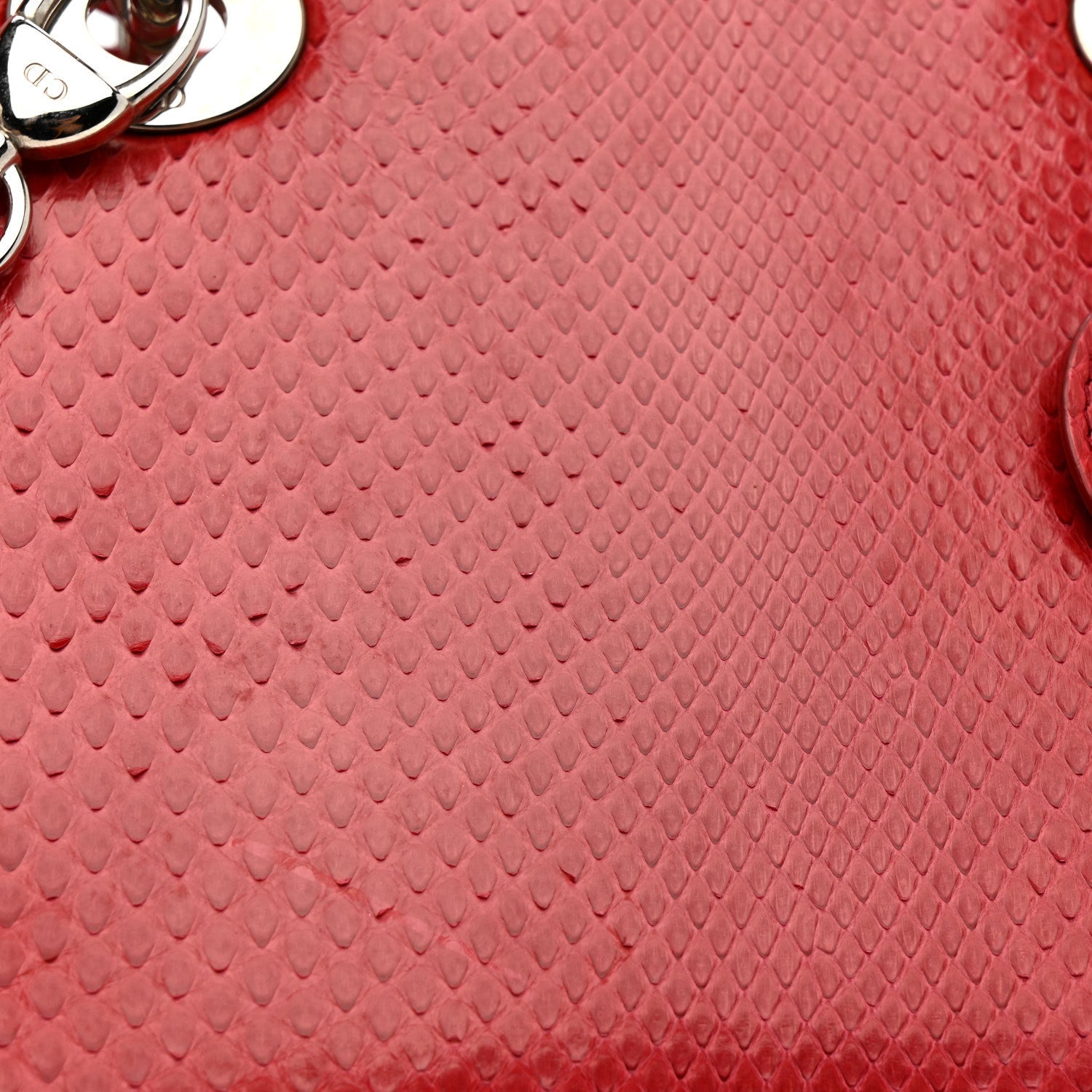 Snakeskin Medium Lady Dior Pink
