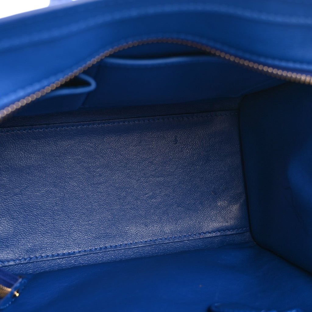 Smooth Calfskin Micro Luggage Royal Blue