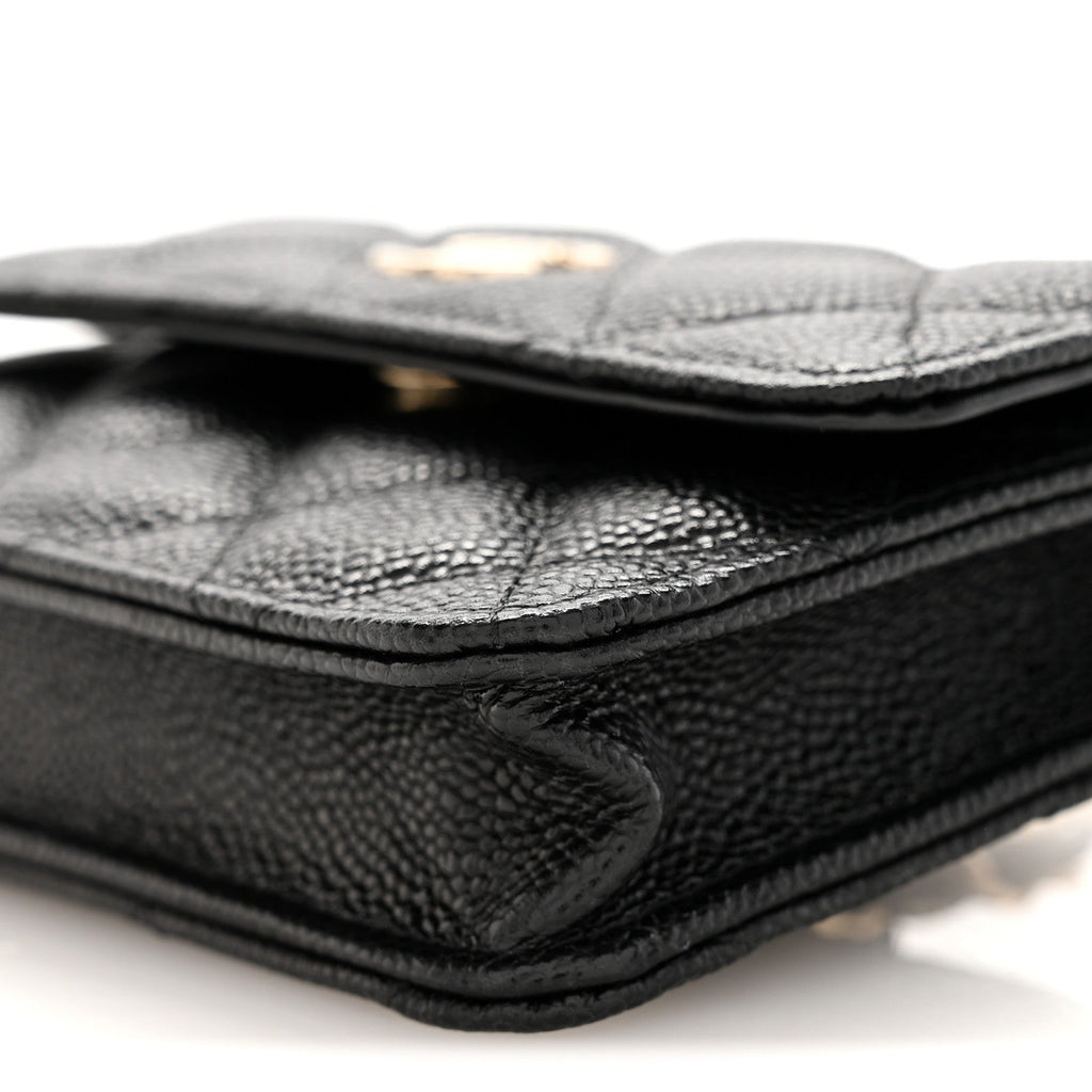 Caviar Quilted Belt Bag Black