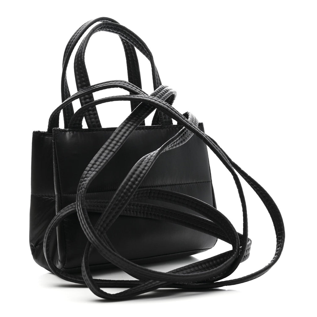 Nylon Small Puff Shopping Bag Black