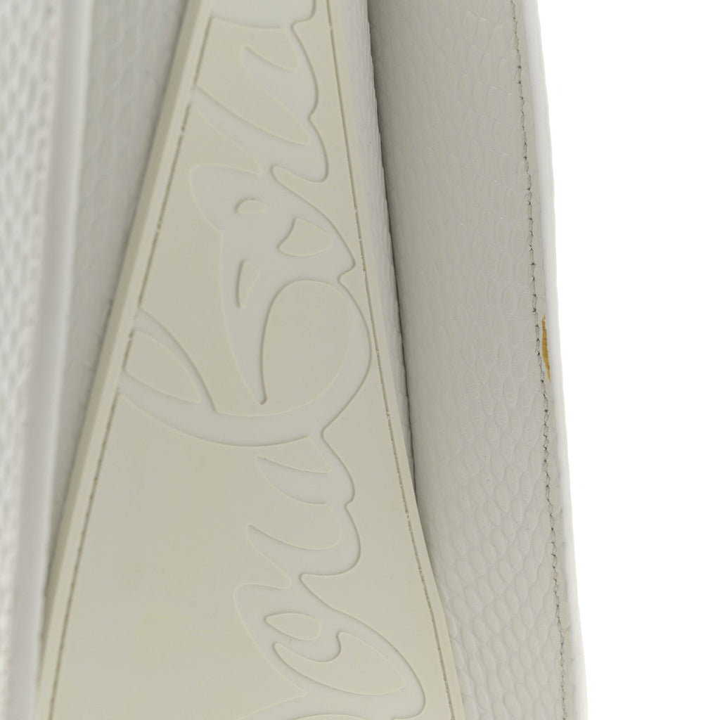 Calfskin Lizard Embossed Medium Paloma White