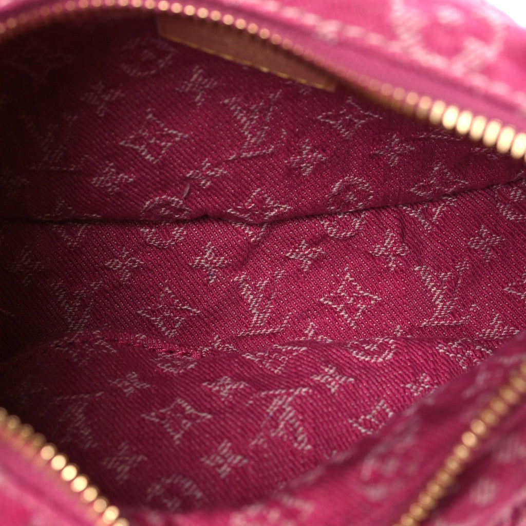 Monogram Denim Pochette Valley Fuchsia