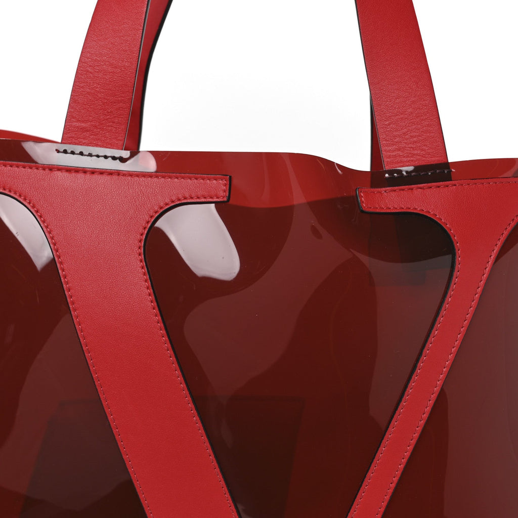 PVC Vlogo Escape Tote Red