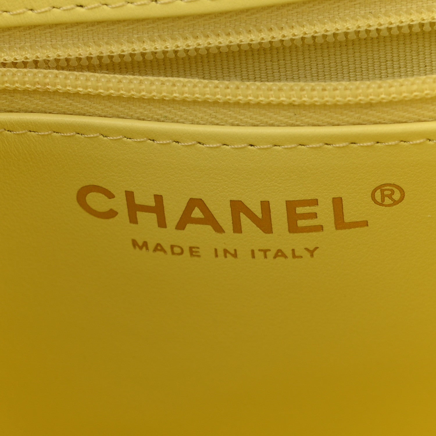 Shiny Aged Calfskin Quilted Nano Kelly Shopper Light Yellow