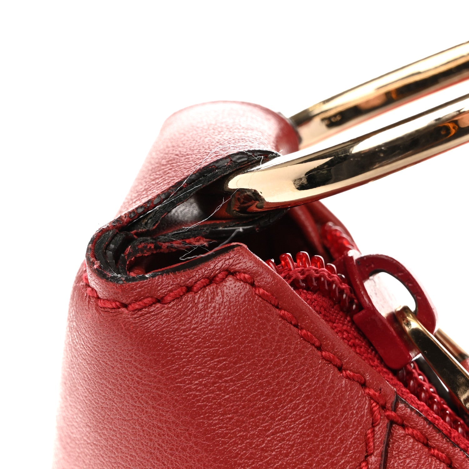 Monogram Half Moon Hobo Red