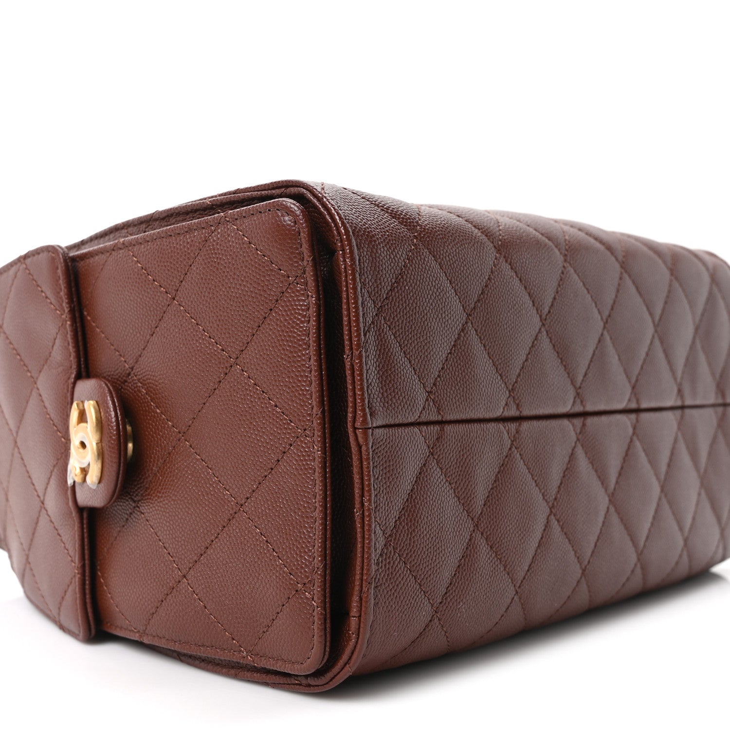 Caviar Quilted Small Chanel 25 Handbag Brown