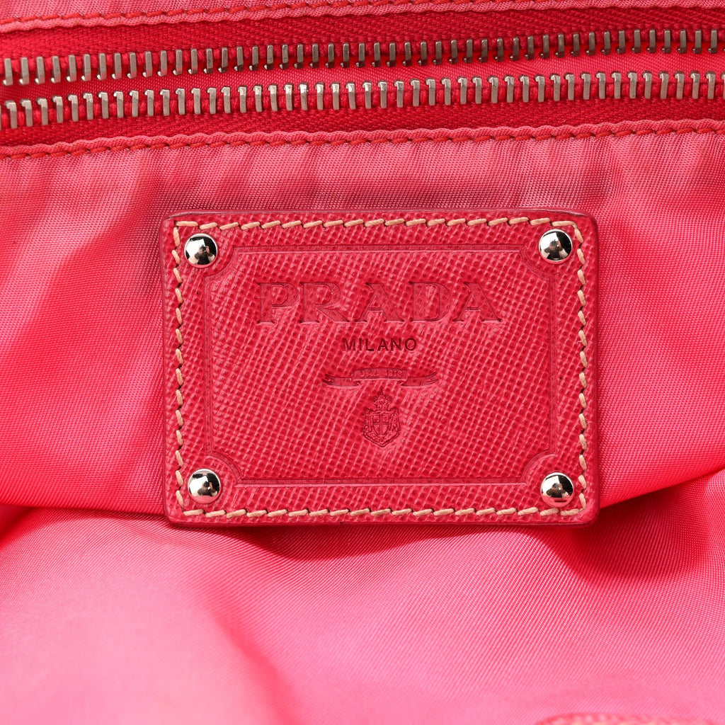Tessuto Nylon Saffiano Tote Papaya Ibisco