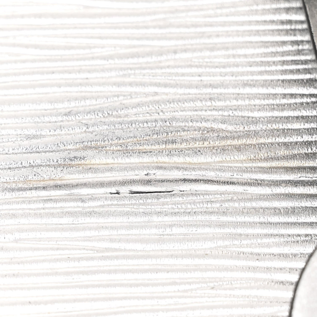 Metallic Epi Petite Boite Chapeau Silver